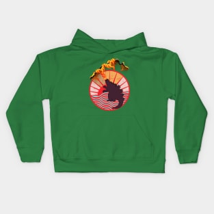 Hey, Godzilla Is Burning Your T-Shirt! - Funny Godzilla Kids Hoodie